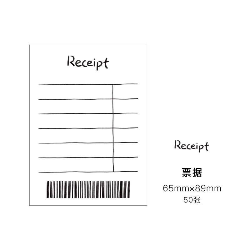 Journamm 50pcs Simplicity Cute Styles Memo Pad Scrapbooking Decoration Office Supplies Creative Stationery Planner Sticky Notes
