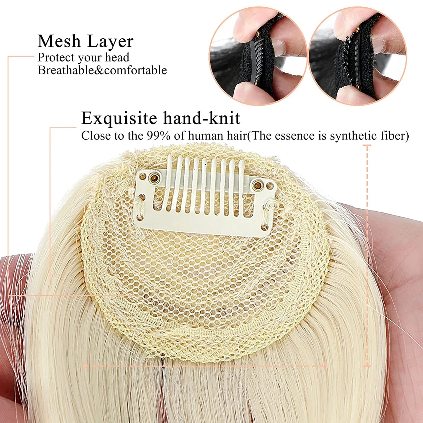 Shangzi Clip In Blunt Bangs Bang Hair Extension Synthetic Wig Fake Fringe Natural Hair Bangs Black L Brown Accessories Fake Hair