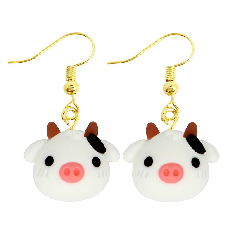 Earring For Women Resin Drop Funny Custom Cute Girls Gift Eardrop Kids Animal Duck Rabbit Owl Bear Sheep Fox