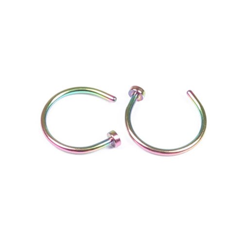 2Pcs Surgical Steel Fake Nose Ring Nose Wrap Cuffs Fake Septum Clip In The Nose Hoop Lip Hoop Rings Conch Earring Body Jewelry
