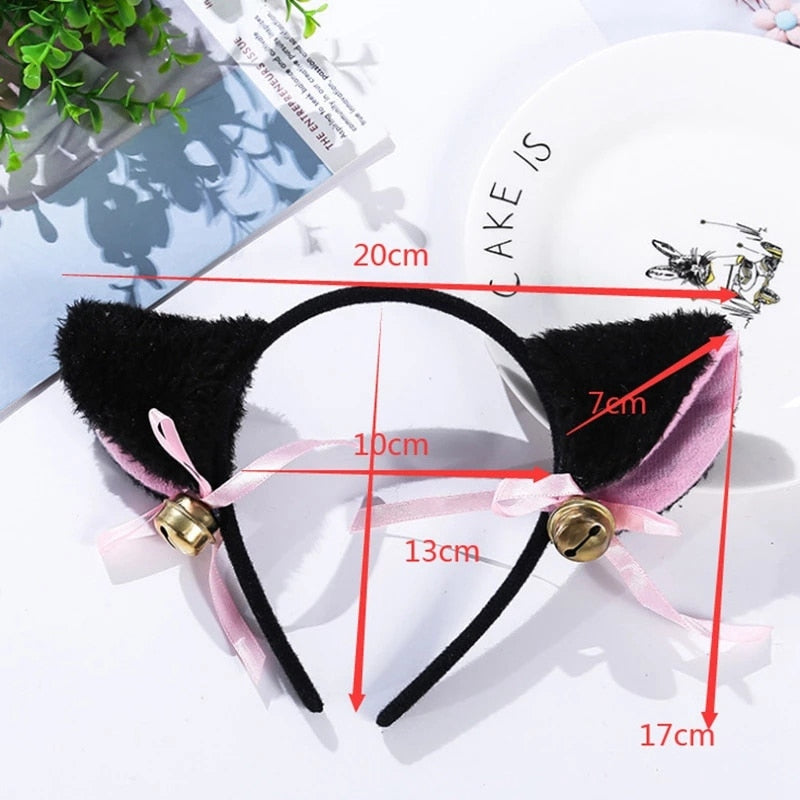 New Lovely Cat Ear Hair Wear Girls Anime Cosplay Costume Plush Hairband Night Party Club Bar Decorate Headbands Hair Accessories