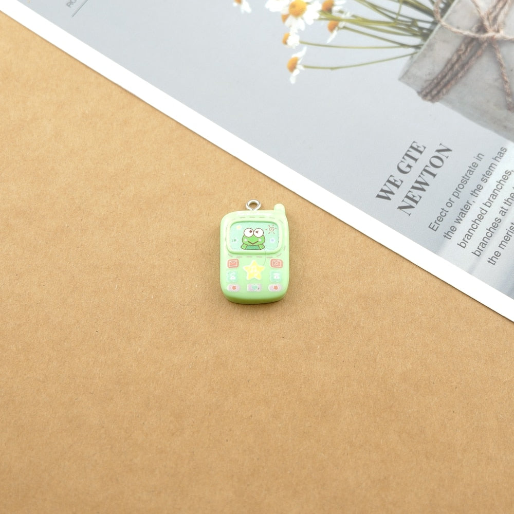 Cute Cartoon Telephone Charms Earring Bracelets Jewelry Making DIY Pendants Wholesale Bulk