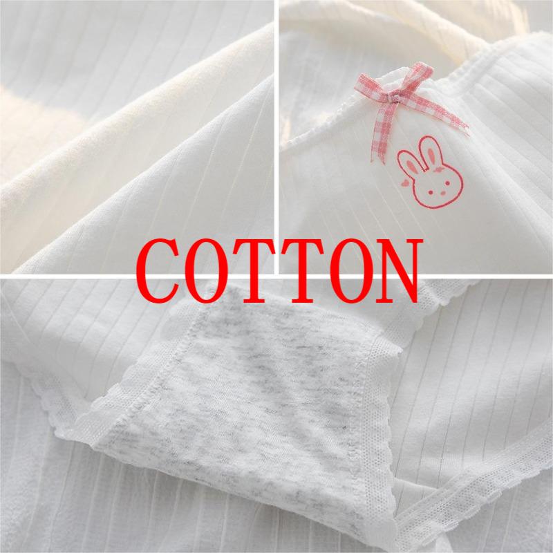 5Pcs/Set Soft Cotton Panties For Women Cute Girls Briefs Female Mid Waist Underwear Intimates Underpants Lingerie Shorts