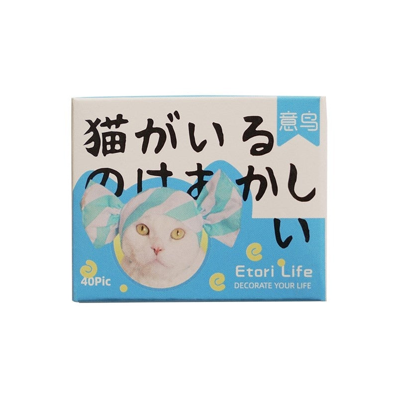 40 Pcs Cute Cat Stickers Kawaii Kitty Sticker Waterproof Cats Vinyl Decals Funny Kitten Decor For Decorations Scrapbook Journal