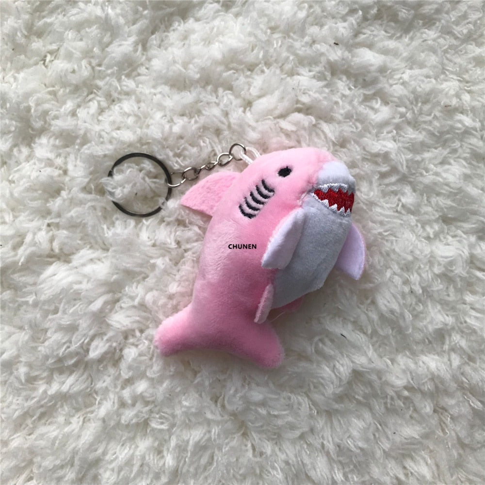 Cute Plush Shark Toy Soft Stuffed Animal Key Chain For Birthday Gifts Doll Gift For Children