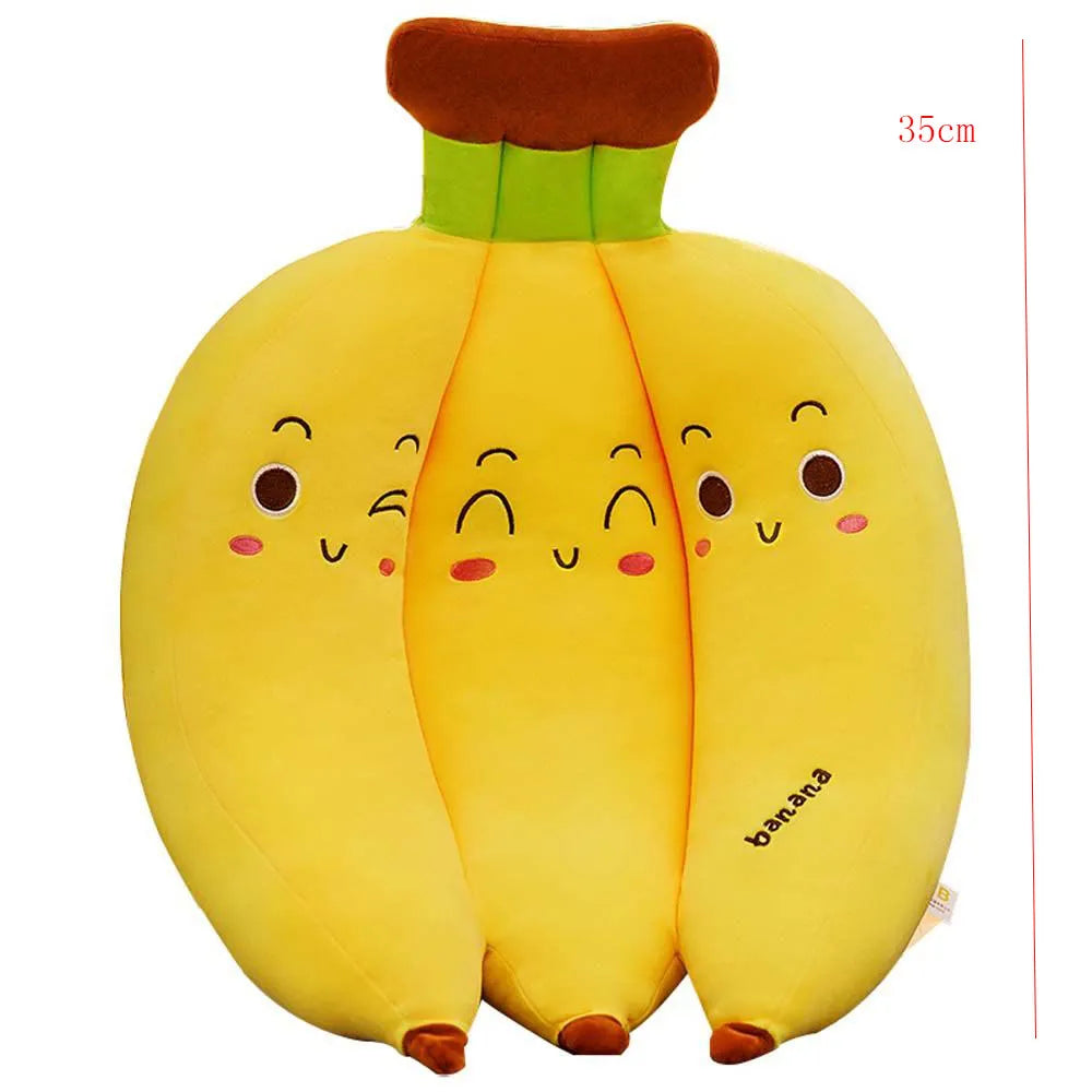 35 Creative Cartoon Banana Plush Pillow Kawaii Sofa Cushion Toy Cute Plush Doll Fruit Toys