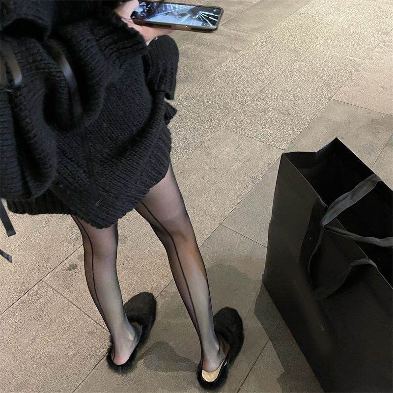 Women Tights Summer Seamless Nylon Thigh High Stockings Pantyhose Lingerie Striped Punk Streetwear Fishnet Stockings