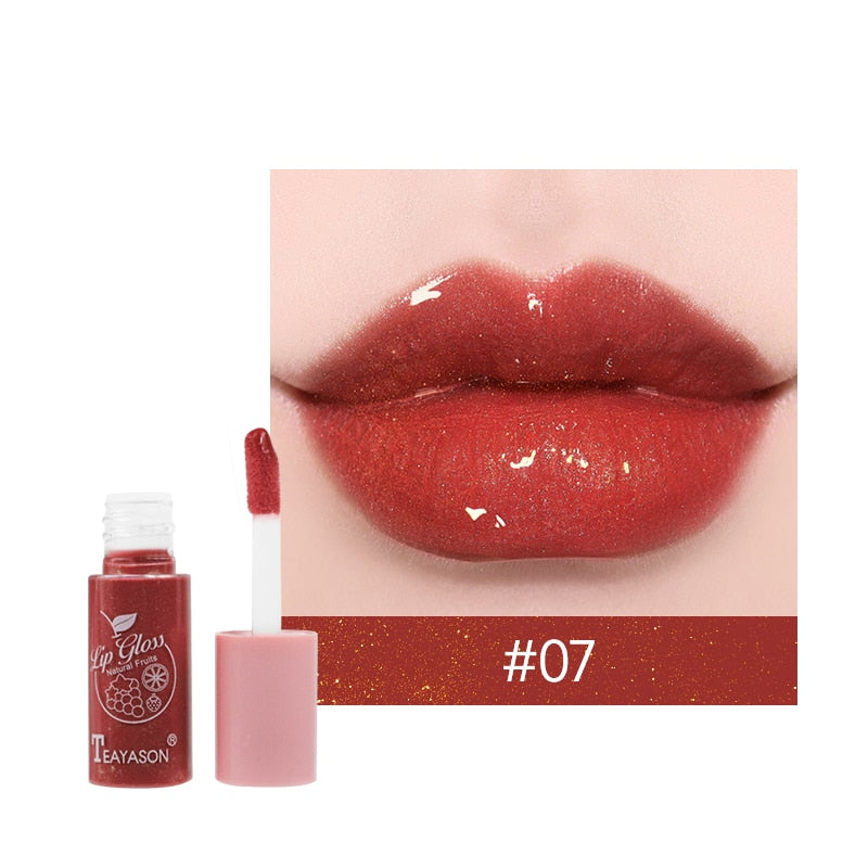 Moisturizing Liquid Lipstick Jelly Lasting Cherry Red Pink Lip Gloss Non Sticky Cup Lip Tint Korean Lips Makeup 10 Colors