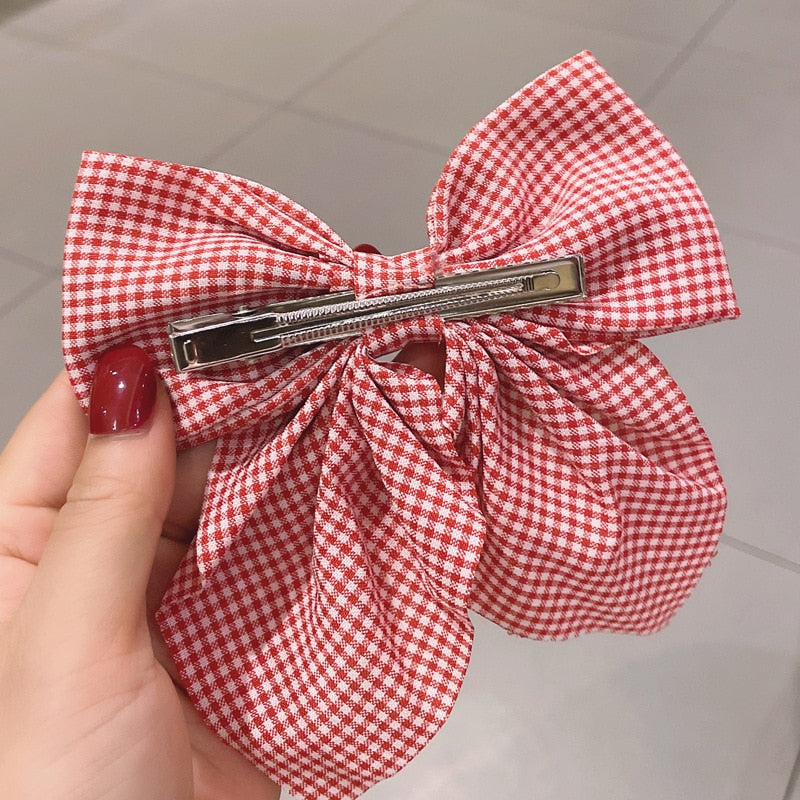 New Polka Dot Print Barrettes Long Ribbon Hair Clip Bow Knotted Chiffon Hairpin for Women Girls Headwear Hair Accessories