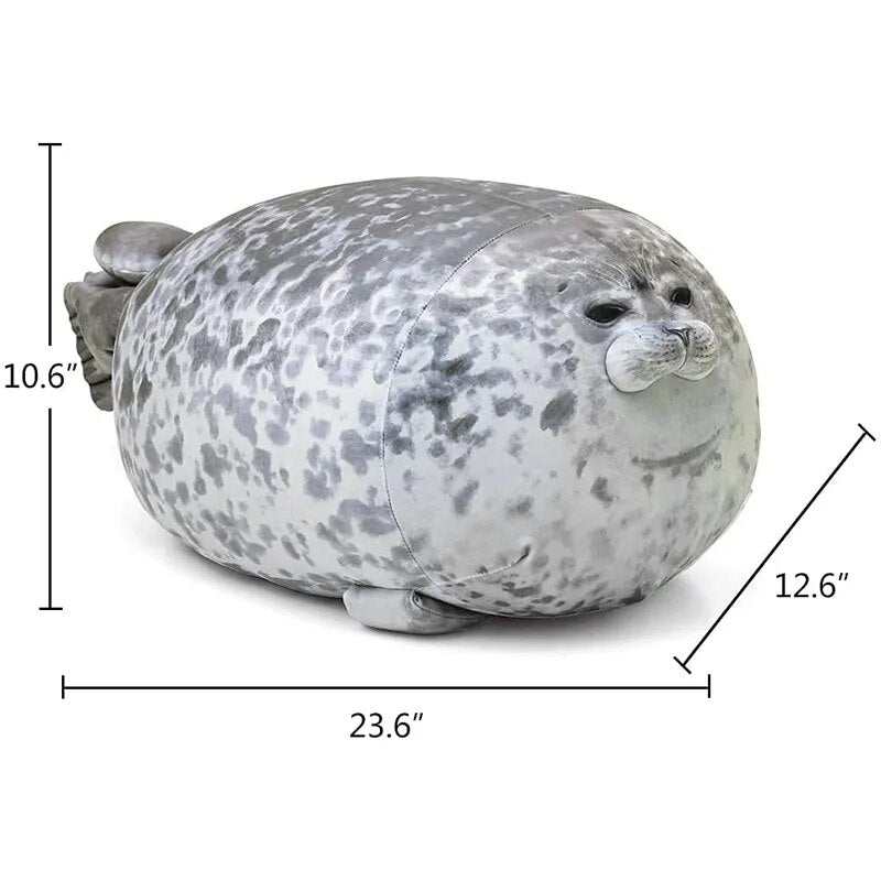 23.7 inch Large Seal Plush Toy Soft Stuffed Sea Lion Toy Chubby Seal Plushie for Boys Girls Ocean Animals Kids Gifts Christmas