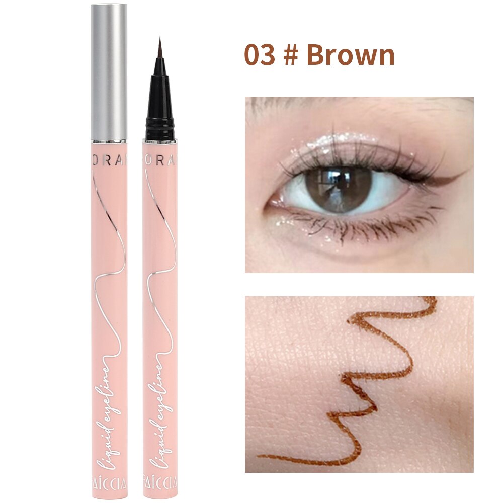 Waterproof Ultra-thin Liquid Eyeliner Korean Makeup for Women Quick Dry Smooth Eye Liner Long Last Lower Eyelash Pen Cosmetics