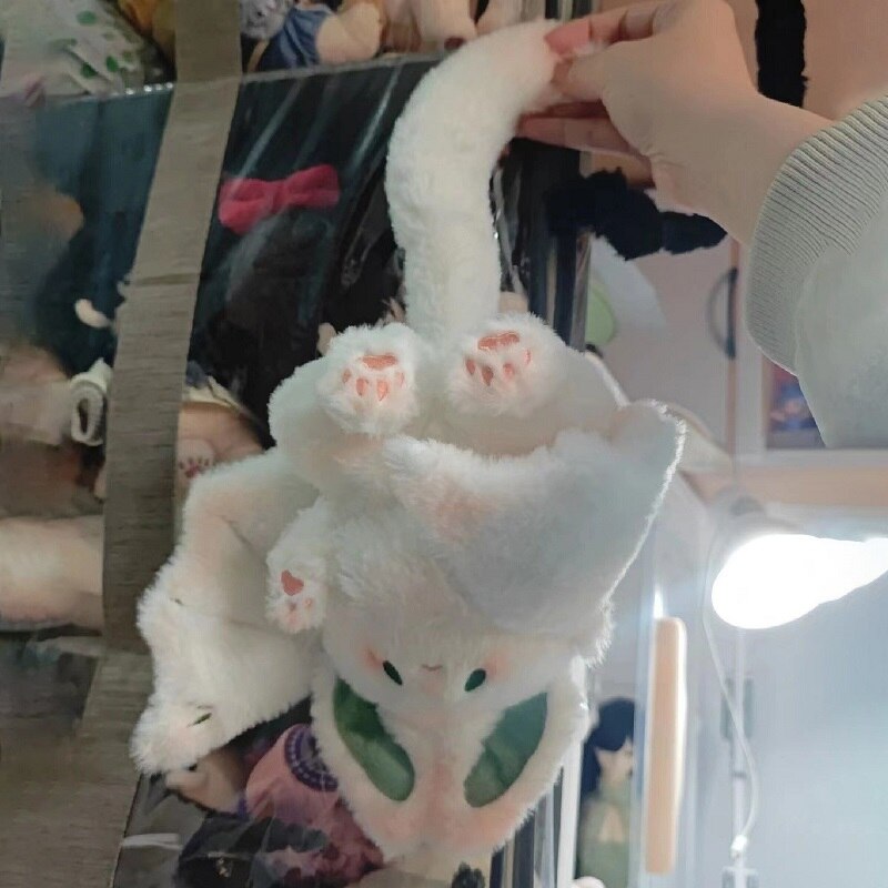 Mochi Mochi Peach Cat Bat Plush Toy Cute Kawaii Stuffed Animal Plushies with Wings Long Tail Soft Doll Kids Toy Girl Women Gift