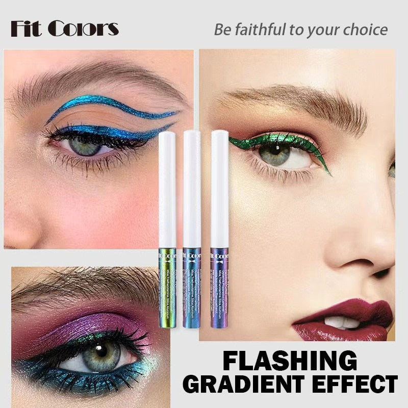 Chameleons Eyeliner Liquid Pearl Gloss Shiny Metallic Eyeshadow Liner Multi Chrome Color Aurora Eye Makeup Glitter Pigment
