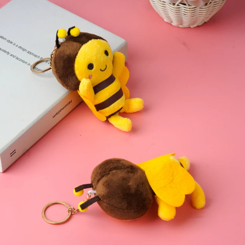 15CM Bee Festival Plush Doll Animation Bee Festival Gift Activity Decoration Plush Small Pendant Plush Bee Doll Bag Pendant