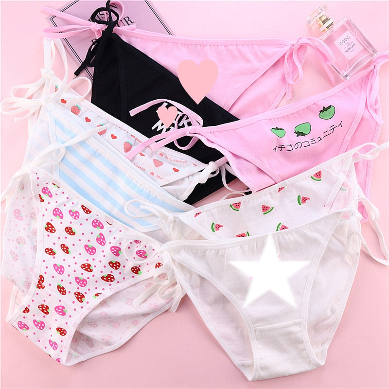 SP&CITY Cute Cartoon Fruit Cotton Girls Underwear Soft Breathable