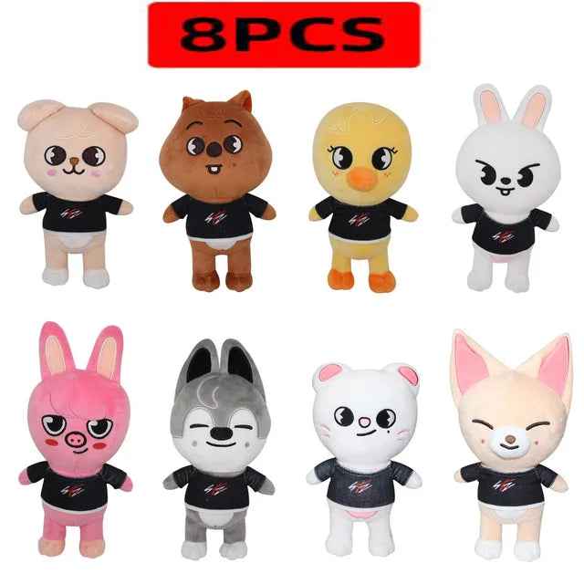 Skzoo Plush Toys 20cm Stray Kids Plush Wolf Chan Cartoon Stuffed Animal Plushies Doll Kawaii Companion for Kids Adults Fans Gift