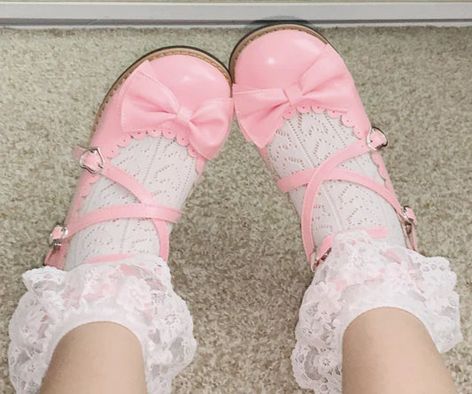 Precious Lolita Shoes Cute Bow & Heart Buckles 10+ Adorable Colors