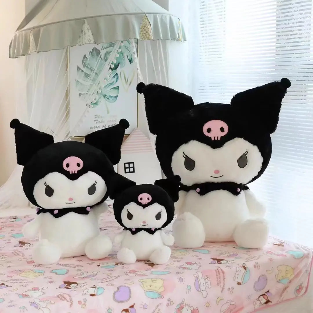 GIANT Kuromi Plush Toy Sanrio Plushies Big Hello Kitty My Melody Kawaii Stuffed Animal Doll Anime Girl Kids Gift