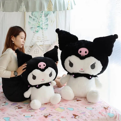 GIANT Kuromi Plush Toy Sanrio Plushies Big Hello Kitty My Melody Kawaii Stuffed Animal Doll Anime Girl Kids Gift