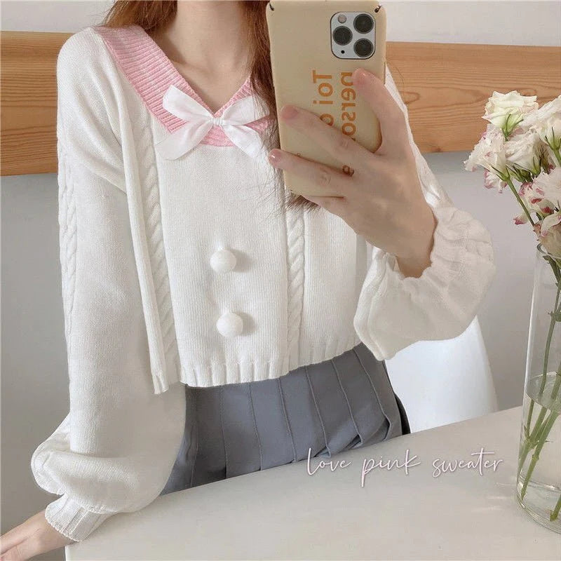 Must-Have Dreamy Vintage Pastel Women's Korean Style Sweater Be the Cutest Princess