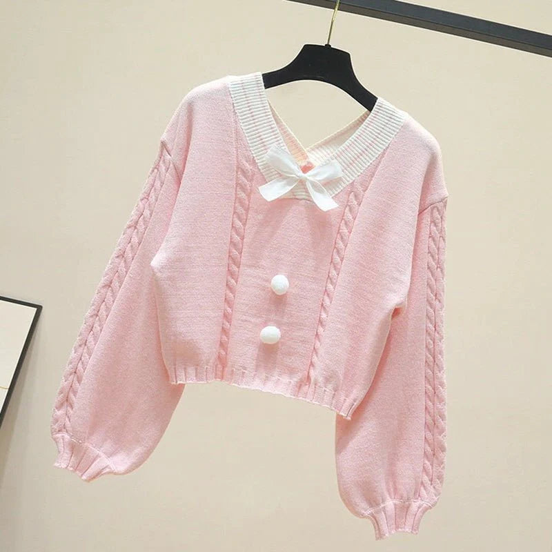 Must-Have Dreamy Vintage Pastel Women's Korean Style Sweater Be the Cutest Princess