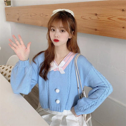 Must-Have Dreamy Vintage Pastel Women's Korean Style Sweater Be the Cutest Princess