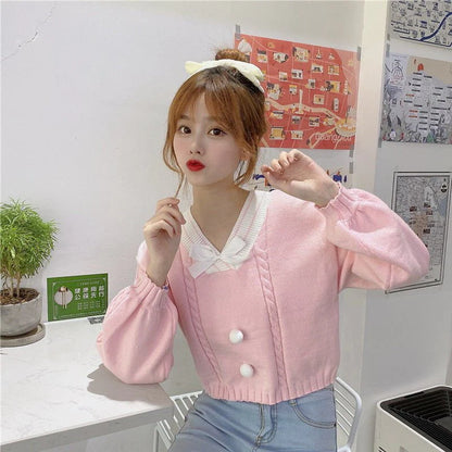 Must-Have Dreamy Vintage Pastel Women's Korean Style Sweater Be the Cutest Princess