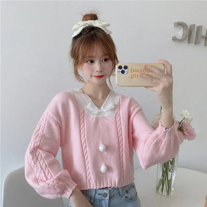 Must-Have Dreamy Vintage Pastel Women's Korean Style Sweater Be the Cutest Princess