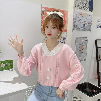 Must-Have Dreamy Vintage Pastel Women's Korean Style Sweater Be the Cutest Princess