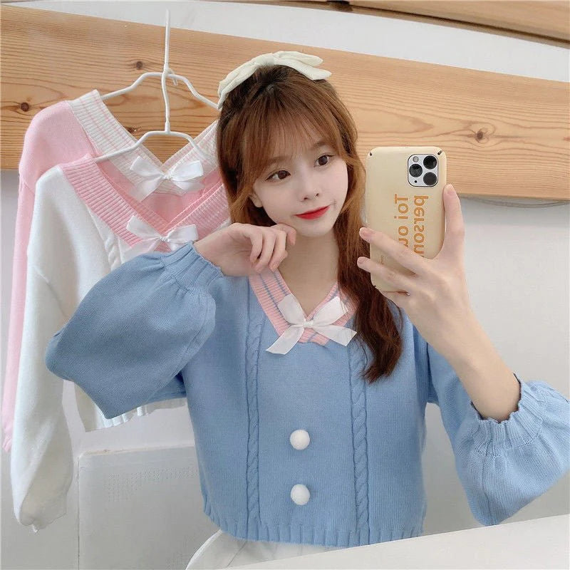 Must-Have Dreamy Vintage Pastel Women's Korean Style Sweater Be the Cutest Princess