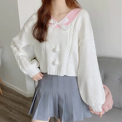 Must-Have Dreamy Vintage Pastel Women's Korean Style Sweater Be the Cutest Princess