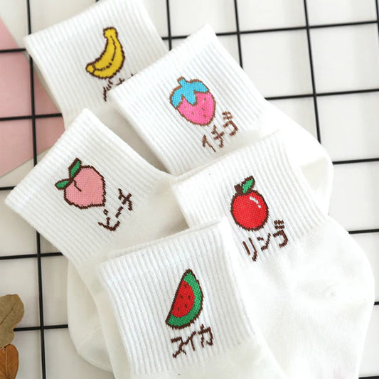 Comfy & Adorable Fruit-Inspired Socks Women Pick from 5 Fruit Designs