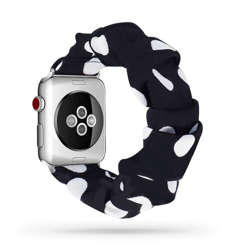 Scrunchie Elastic Watch Straps Watchband for Apple Watch Band Series 7 6 5 4 38mm 40mm 42mm 44mm for iwatch 45/41mm Bracelet