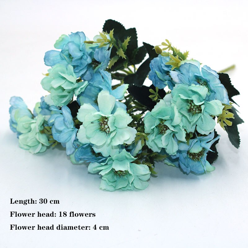 Blue variety autumn fake tea rose peony silk flower autumn gerbera daisy fake flower plastic DIY wedding home accessories