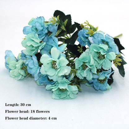 Blue variety autumn fake tea rose peony silk flower autumn gerbera daisy fake flower plastic DIY wedding home accessories