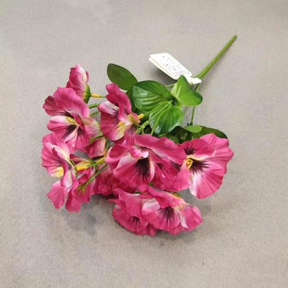 Artificial Pansy Flowers artificial flowers 10 Inch Silk Fake Butterfly Orchid Flower Home office Wedding Decoration