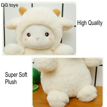 Fluffy Hair Super Soft Elephant Lamb Cuddly Plushies Doll Stuffed Animals Long Plush Bib Brown Bear Chick Baby Appease Doll toys