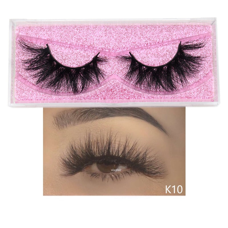 Visofree 5D Mink Eyelashes Long Lasting Mink Lashes Natural Dramatic Volume Eyelashes Extension Thick Long 3D False Eyelashes