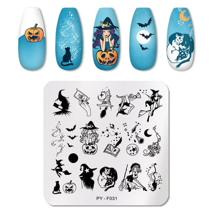 PICT YOU Rose Flower Nail Stamping Plates  Line Pictures Nail Art Plate Stamp Template Marble Leaves Image Printing Plates Tools