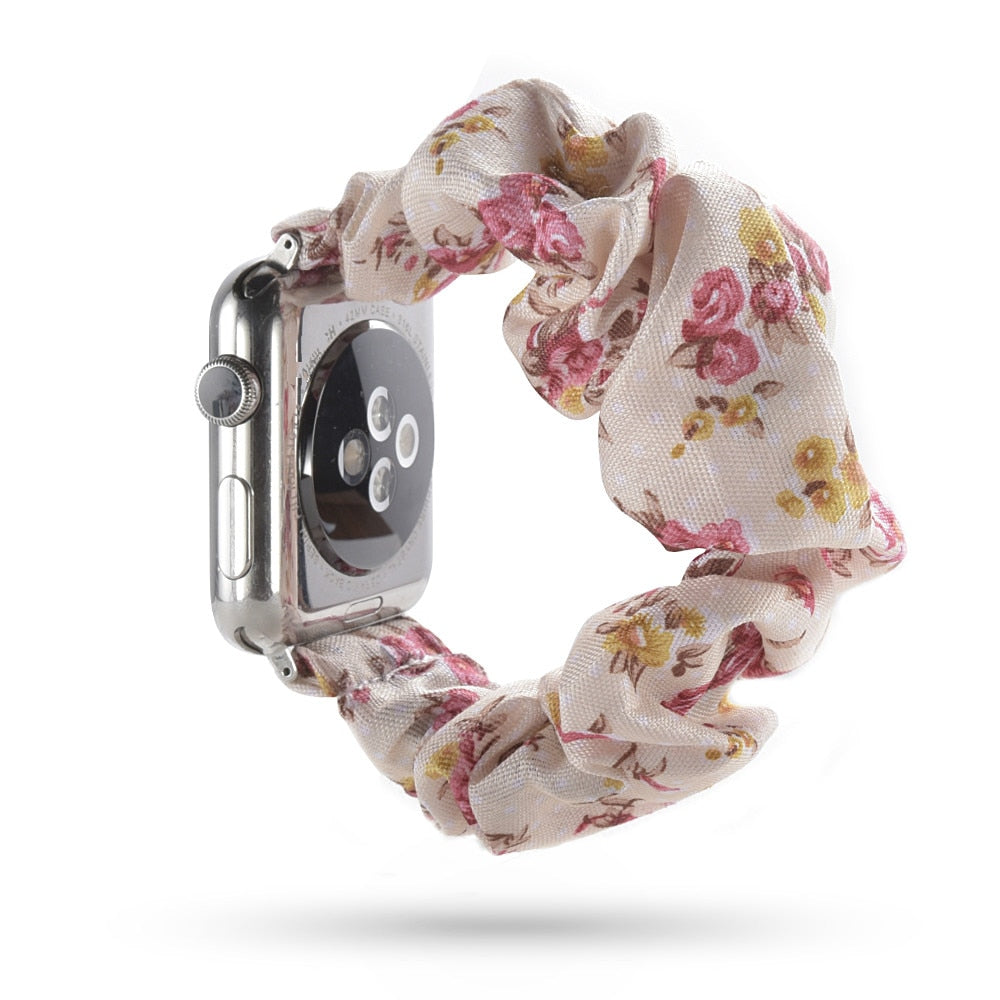 Scrunchie Elastic Watch Straps Watchband for Apple Watch Band Series 7 6 5 4 38mm 40mm 42mm 44mm for iwatch 45/41mm Bracelet