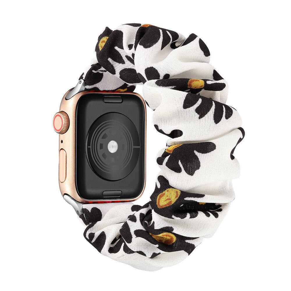 Scrunchie Elastic Watch Straps Watchband for Apple Watch Band Series 7 6 5 4 38mm 40mm 42mm 44mm for iwatch 45/41mm Bracelet