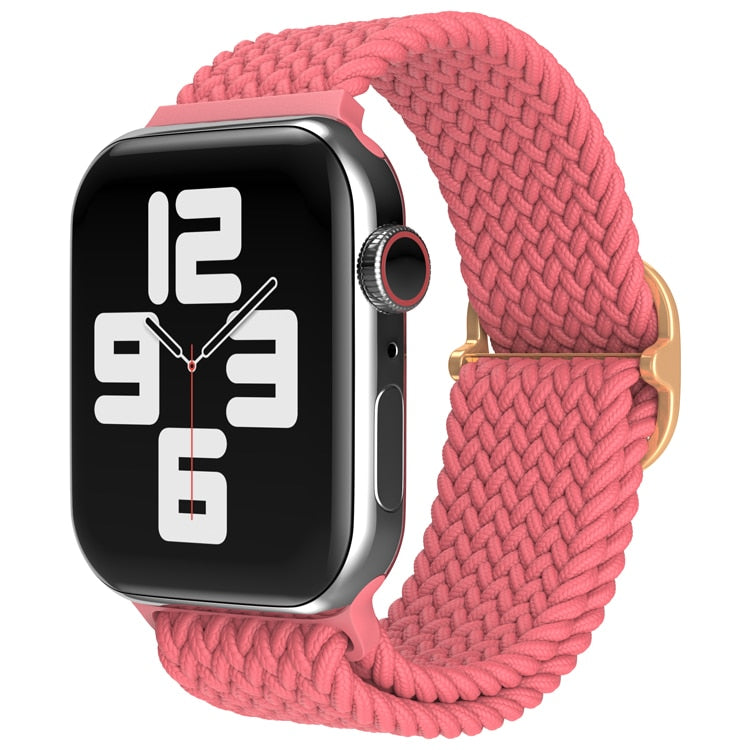 Nylon Braided Solo Loop Strap for Apple Watch Band 38mm 40mm 42mm 44mm Sport Elastics Wristband for iWatch Series 6/5/4/3/2/1/SE