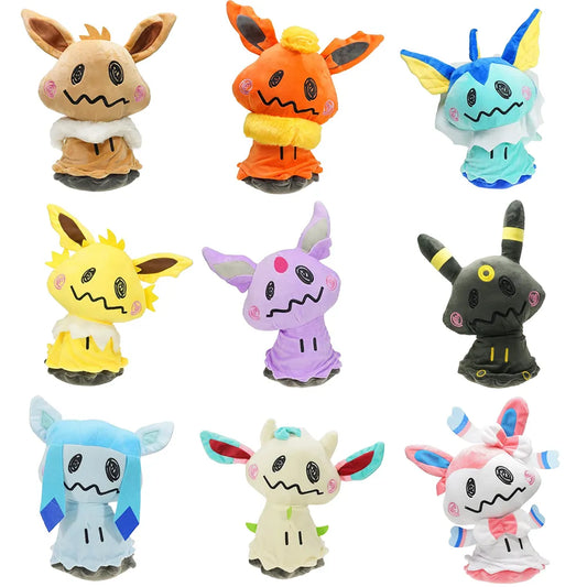 Pokemon Mimikyu Plush Toy Eevee Stuffed Animal Plushies Flareon Vaporeon Jolteon Espeon Umbreon Glaceon Leafeon Sylveon Kids Birthday Gift