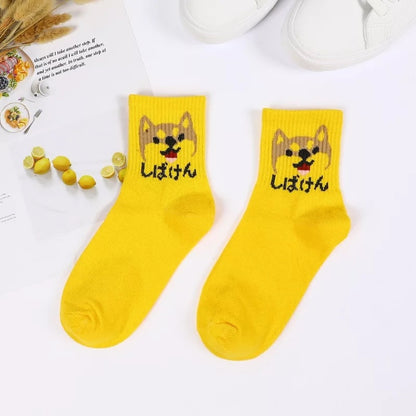 Women Ins Cartoon Patterned Short Funny Socks Cute Animal Dinosaur Socks For Ladies Funny Japan College Wind Concise Socks