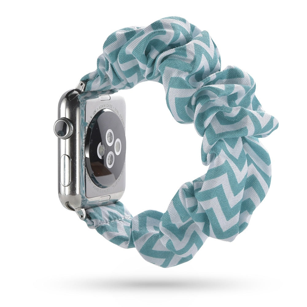 Scrunchie Elastic Watch Straps Watchband for Apple Watch Band Series 7 6 5 4 38mm 40mm 42mm 44mm for iwatch 45/41mm Bracelet