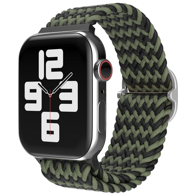 Nylon Braided Solo Loop Strap for Apple Watch Band 38mm 40mm 42mm 44mm Sport Elastics Wristband for iWatch Series 6/5/4/3/2/1/SE