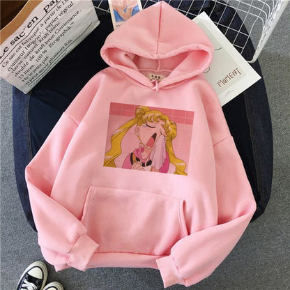 women hoodie kawaii funny ulzzang Sweatshirt harajuku korean style Graphic female clothes Hoodies fashion grunge