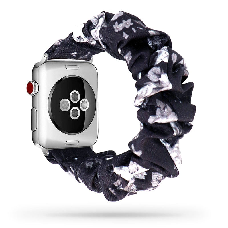 Scrunchie Elastic Watch Straps Watchband for Apple Watch Band Series 7 6 5 4 38mm 40mm 42mm 44mm for iwatch 45/41mm Bracelet