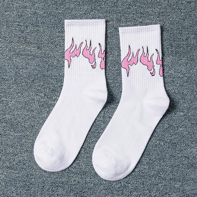 Women Korea Funny Socks Long Socks Black Cool Socks Harajuku Hip Hop Cotton Skateboard Socks Men New Trend Daisy Socks Men