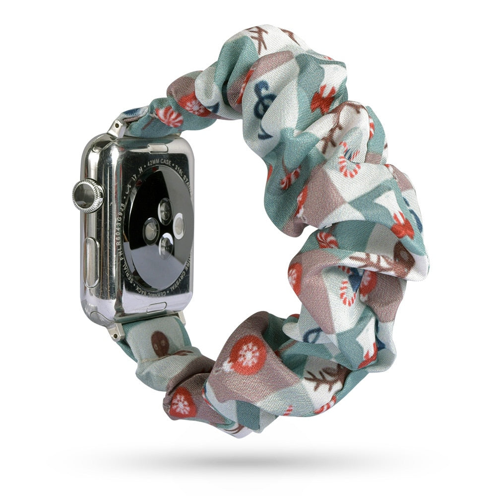Scrunchie Elastic Watch Straps Watchband for Apple Watch Band Series 7 6 5 4 38mm 40mm 42mm 44mm for iwatch 45/41mm Bracelet
